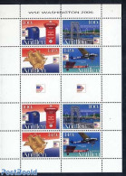 Netherlands Antilles 2006 Washington 2006 2x4v M/s, Mint NH, Transport - Philately - Post - U.P.U. - Fokker Airplanes .. - Poste