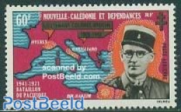 New Caledonia 1971 Pacific Bataillon 1v, Mint NH, History - Various - Militarism - Maps - Ungebraucht