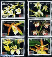 New Caledonia 1995 Orchids 6v, Mint NH, Nature - Flowers & Plants - Orchids - Unused Stamps