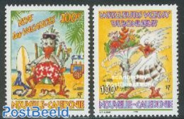 New Caledonia 2000 Greeting Stamps 2v, Mint NH, Various - Greetings & Wishing Stamps - Art - Comics (except Disney) - Ongebruikt