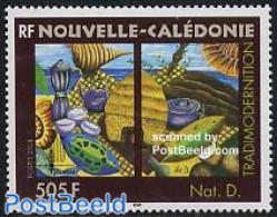 New Caledonia 2004 Tradimodernition 1v, Mint NH, Nature - Turtles - Art - Handicrafts - Modern Art (1850-present) - Pa.. - Nuevos