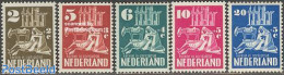 Netherlands 1950 Churches Reconstruction 5v, Unused (hinged), Nature - Religion - Animals (others & Mixed) - Churches,.. - Unused Stamps