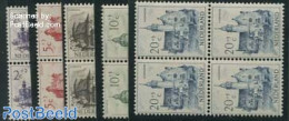 Netherlands 1951 Architecture 5v Blocks Of 4 [+], Mint NH, Art - Castles & Fortifications - Unused Stamps