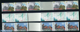 Netherlands 1985 Amsterdam Coil Stamps 3 Strips Of 11 Stamps, Mint NH, Transport - Ships And Boats - Neufs
