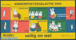Netherlands 2005 Child Welfare S/s, Dick Bruna, Miffy, Mint NH, Nature - Rabbits / Hares - Art - Children's Books Illu.. - Nuovi