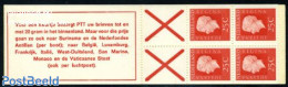 Netherlands 1970 4x25c Booklet, Phosphor, Count Block, Voor Een Kwa, Mint NH, Stamp Booklets - Nuovi
