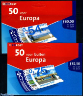 Netherlands 2001 50 Voor Europa/Buiten Europa, 2 Hang Packs, Mint NH - Neufs