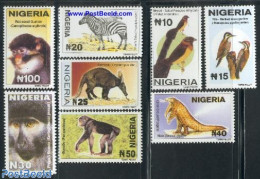 Nigeria 2001 Definitives, Animals 8v, Mint NH, Nature - Animals (others & Mixed) - Birds - Monkeys - Zebra - Autres & Non Classés
