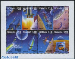 Nicaragua 1994 Moonlanding 8v M/s, Mint NH, Transport - Space Exploration - Nicaragua