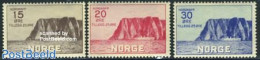 Norway 1930 Tourism, Nord Cape 3v, Mint NH, Transport - Ships And Boats - Ongebruikt