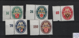 Deutsches Reich  Michel Kat.Nr. Falz/* 430/434 - Unused Stamps
