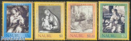 Nauru 2002 Christmas 4v, Mint NH, Religion - Christmas - Art - Raphael - Rembrandt - Weihnachten