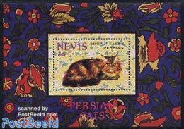 Nevis 1994 Persian Cat S/s, Mint NH, Nature - Cats - St.Kitts-et-Nevis ( 1983-...)