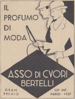 Asso Di Cuori BERTELLI - Il Profumo Di Moda - Pubblicità D'epoca - 1938 Ad - Publicités