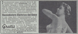 Rassodatore Elettrico Del Seno - Pubblicità D'epoca - 1938 Old Advertising - Publicités