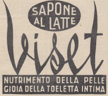 Sapone Al Latte VISET - Pubblicità D'epoca - 1938 Vintage Advertising - Publicités