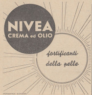 Crema NIVEA - Illustrazione - Pubblicità D'epoca - 1938 Old Advertising - Publicités
