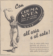 Crema NIVEA Per La Cura Della Pelle - Pubblicità D'epoca - 1938 Vintage Ad - Publicités