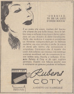Rubens COTY Il Rossetto Che Abbellisce - Pubblicità D'epoca - 1938 Old Ad - Publicités