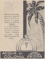Acqua Di Colonia FATMA - Pubblicità D'epoca - 1938 Vintage Advertising - Publicités