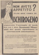 Ischirogeno - Prof. Giuseppe Albini - Pubblicità D'epoca - 1933 Vintage Ad - Publicités