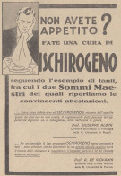 Ischirogeno - Prof. A. De Giovanni - Pubblicità D'epoca - 1933 Vintage Ad - Publicités
