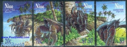 Niue 2001 Coconut Crab 4v, Mint NH, Nature - Shells & Crustaceans - Crabs And Lobsters - Vie Marine