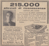 Medicinali Del Parroco Heumann - F. Tomaselli - Palermo - 1933 Pubblicità - Publicités