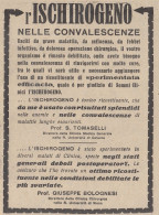 Ischirogeno - Prof. S. Tomaselli - Pubblicità D'epoca - 1933 Advertising - Publicités