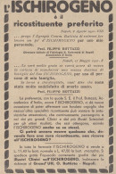 Ischirogeno - Prof. Filippo Bottazzi - Pubblicità D'epoca - 1933 Old Ad - Publicités
