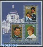 Niue 1982 Birth Of William S/s, Mint NH, History - Charles & Diana - Kings & Queens (Royalty) - Royalties, Royals