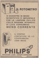 Lampade PHILIPS - Pubblicità D'epoca - 1933 Vintage Advertising - Publicités