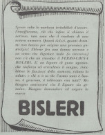 Liquore Ferro-China BISLERI - Pubblicità D'epoca - 1933 Old Advertising - Publicités