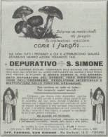 Depurativo Dei Monaci Di San Simone - Pubblicità D'epoca - 1933 Vintage Ad - Publicités