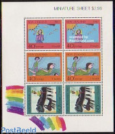 New Zealand 1987 Health S/s, Mint NH, Health - Sport - Health - Swimming - Art - Children Drawings - Unused Stamps