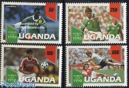 Uganda 1990 World Cup Football 4v, Mint NH, Sport - Football - Autres & Non Classés