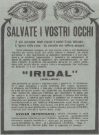 Collirio IRIDAL - Pubblicità D'epoca - 1931 Vintage Advertising - Pubblicitari
