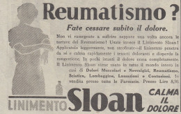 Linimento SLOAN - Pubblicità D'epoca - 1931 Vintage Advertising - Pubblicitari