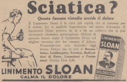 Linimento SLOAN Calma Il Dolore - Pubblicità D'epoca - 1931 Advertising - Pubblicitari