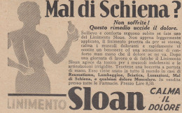 Linimento SLOAN - Pubblicità D'epoca - 1931 Vintage Advertising - Pubblicitari