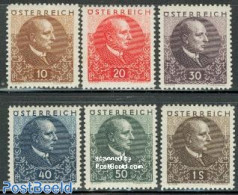 Austria 1930 Wilhelm Miklas 6v, Unused (hinged), History - Politicians - Unused Stamps