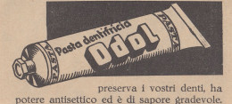 Pasta Dentifricia ODOL - Pubblicità D'epoca - 1931 Vintage Advertising - Pubblicitari