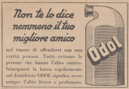 Pasta Dentifricia ODOL - Pubblicità D'epoca - 1931 Vintage Advertising - Pubblicitari