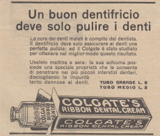 Colgate's Ribbon Dental Cream - Pubblicità D'epoca - 1931 Old Advertising - Publicités