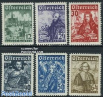 Austria 1933 Catholic Day 6v, Mint NH, Religion - Churches, Temples, Mosques, Synagogues - Pope - Religion - Art - Arc.. - Ongebruikt