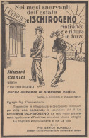 Ischirogeno - Prof. Enrico Morselli - Pubblicità D'epoca - 1931 Vintage Ad - Publicités