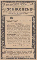 Ischirogeno - Prof. Agostino De Lieto Vollaro - Pubblicità - 1931 Old Ad - Publicités