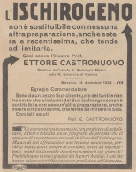 Ischirogeno - Prof. Ettore Castronuovo - Pubblicità D'epoca - 1931 Old Ad - Publicités