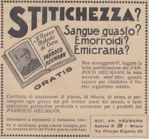 Il Nuovo Metodo Di Cura Del Parroco HEUMANN - Pubblicità D'epoca - 1931 Ad - Advertising