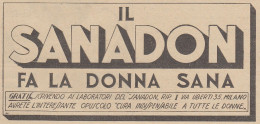 Sanadon - Pubblicità D'epoca - 1931 Vintage Advertising - Publicités